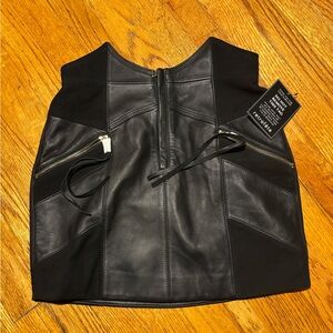 Retrofête Black Leather vest